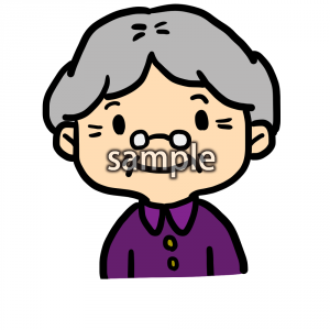 笑顔おばあちゃんの画像