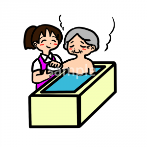 入浴おばあちゃんの画像