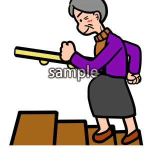 階段楽おばあちゃんの画像