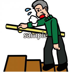 階段疲れおじいちゃんの画像