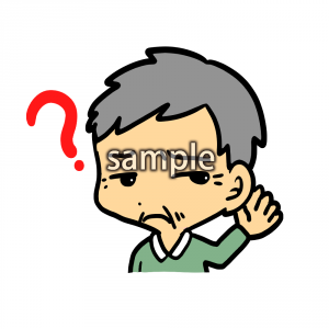 耳遠いおじいちゃんの画像