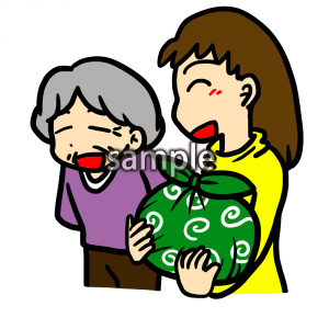 荷物持ちお姉さんの画像