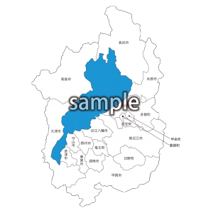 近畿地方 | 滋賀県市町村名入り地図の画像