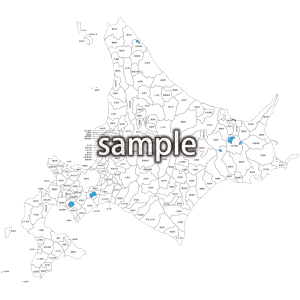北海道地方 | 北海道市町村名入り地図の画像
