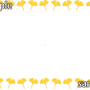 イチョウのフレームの画像