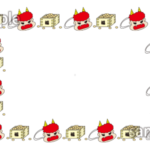 節分フレームの画像