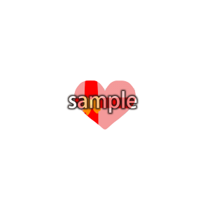 ハートのラッピングの画像