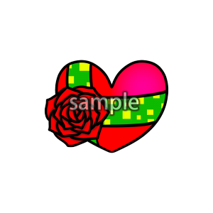 バラとハートの画像