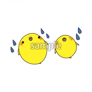雨とひよこの画像