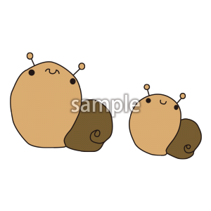 カタツムリ　親子の画像