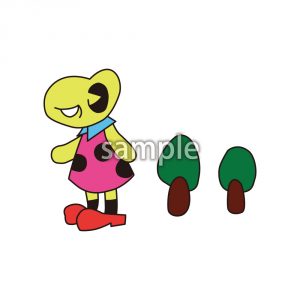 森とカエルの画像