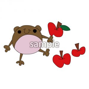くまさん　林檎の画像