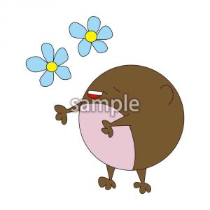 クマさん　花の画像