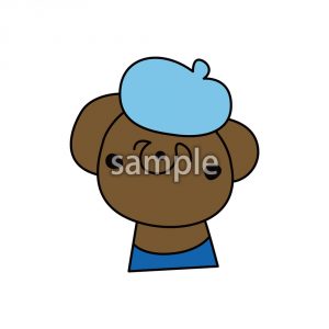 クマ(帽子青)の画像