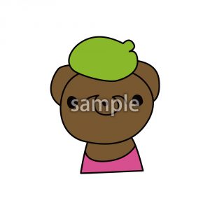 クマ(帽子緑)の画像