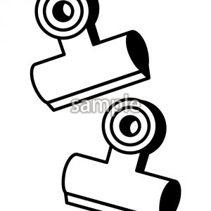 クリップ(モノクロ)の画像