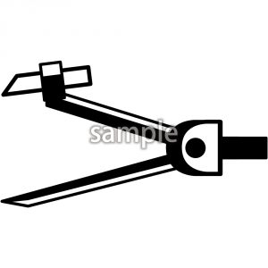 コンパス(モノクロ)の画像