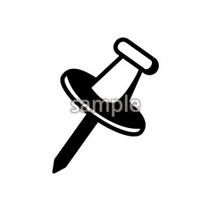 がびょう(モノクロ)の画像