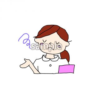 悩んでる看護師さんの画像