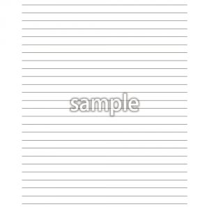 便箋B5　〈極細〉8mm 罫線のみ（横罫25行）黒の画像