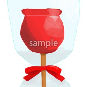 りんご飴の画像