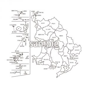 九州地方 | 鹿児島（湖色なし）の画像