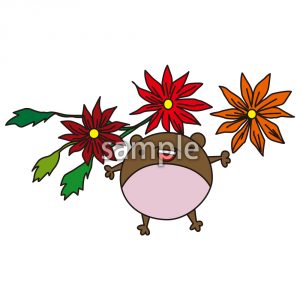 マメクマと植物1の画像