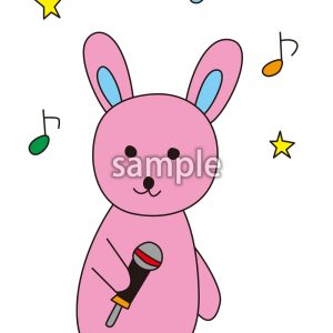 歌が大好きウサギの画像