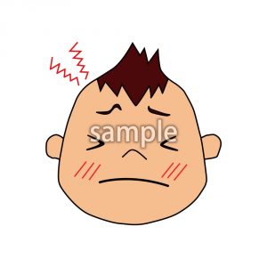 赤ちゃん頭痛の画像