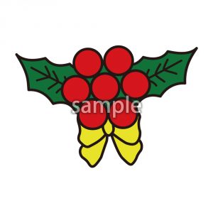 ヒイラギのリース・赤い実の画像