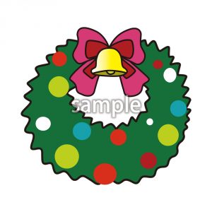 クリスマスリースの画像