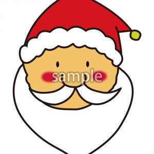 サンタクロースの顔の画像