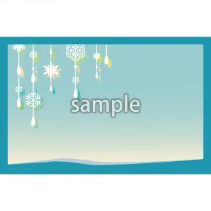 雪景色フレームの画像