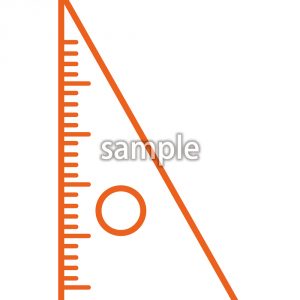 三角定規（オレンジ）の画像