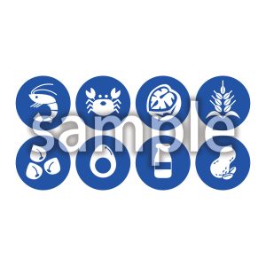 （食物アレルギー）特定原材料8品目 丸の画像