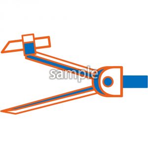 コンパス(ブルー・レッド)の画像