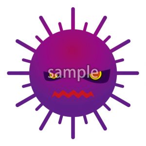 ウイルスカラー（モノクロあり）の画像