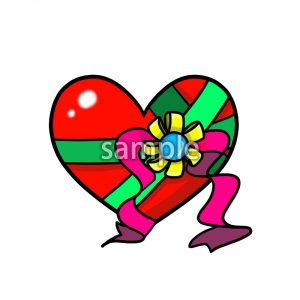 ハートのラッピングの画像