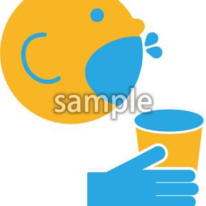 衛生うがい01（モノクロあり）の画像