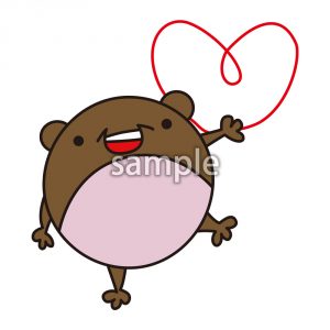 マメクマとハート2の画像