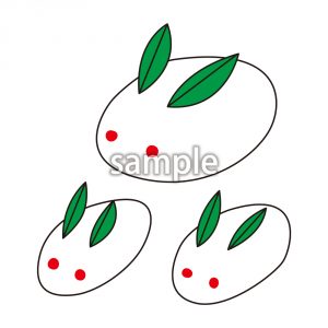 雪うさぎの画像