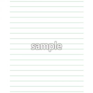 便箋B5　〈標準〉12mm 罫線のみ（横罫17行）　緑の画像