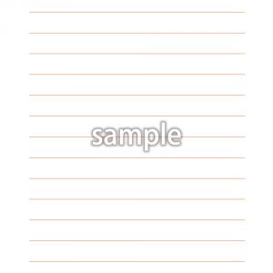 便箋B5〈極太〉16mm 罫線のみ（横罫12行）オレンジの画像