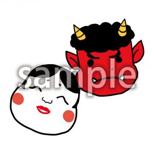 節分福と鬼の画像