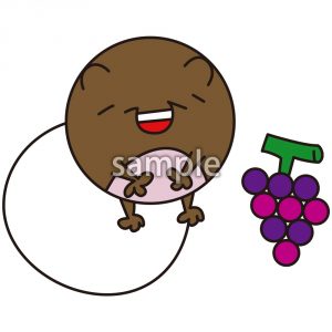 マメクマと葡萄2の画像