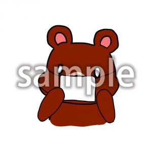 マスクをするクマの画像