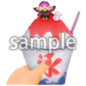 チェルと雪だるまのかき氷の画像