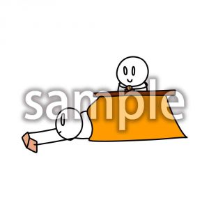 こたつに入っているデブ郎の画像