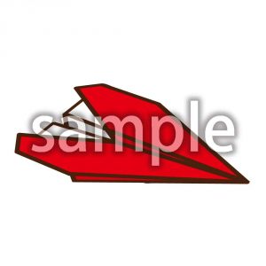 紙飛行機　赤2の画像
