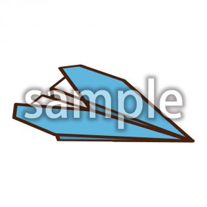 紙飛行機　青2の画像